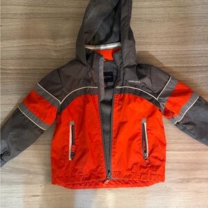 London Fog Kids Red and Gray Raincoat